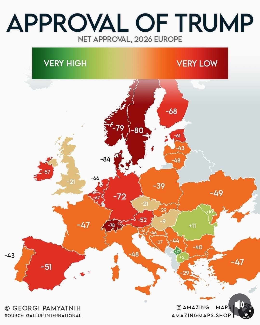 Greenland Issue Crushes US Approval Ratings Across Europe