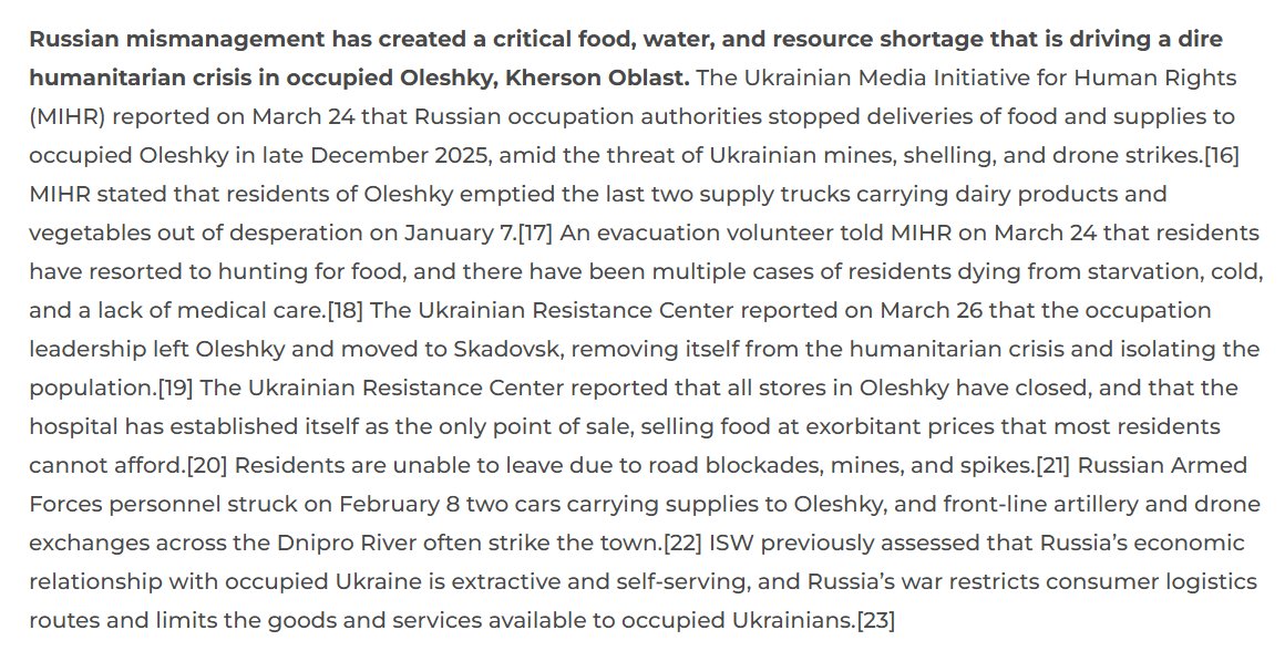 Humanitarian Crisis Deepens in Russian-Occupied Oleshky, Kherson Oblast
