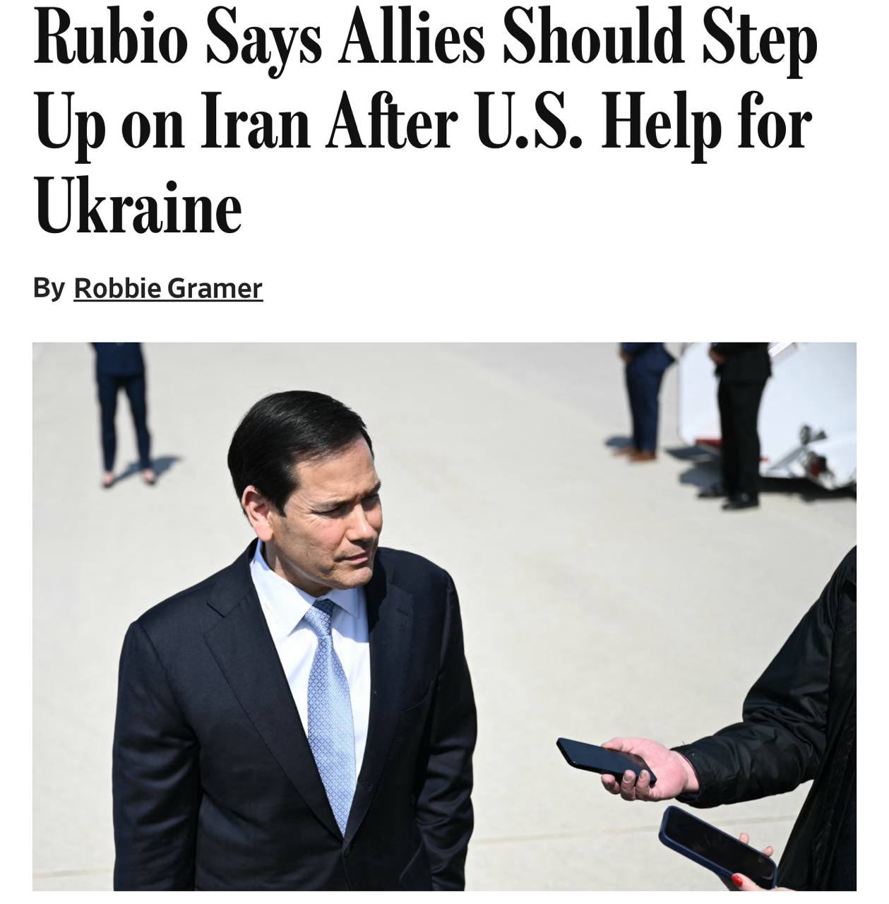 Rubio: US Has Contributed More to Ukraine Than Any Nation