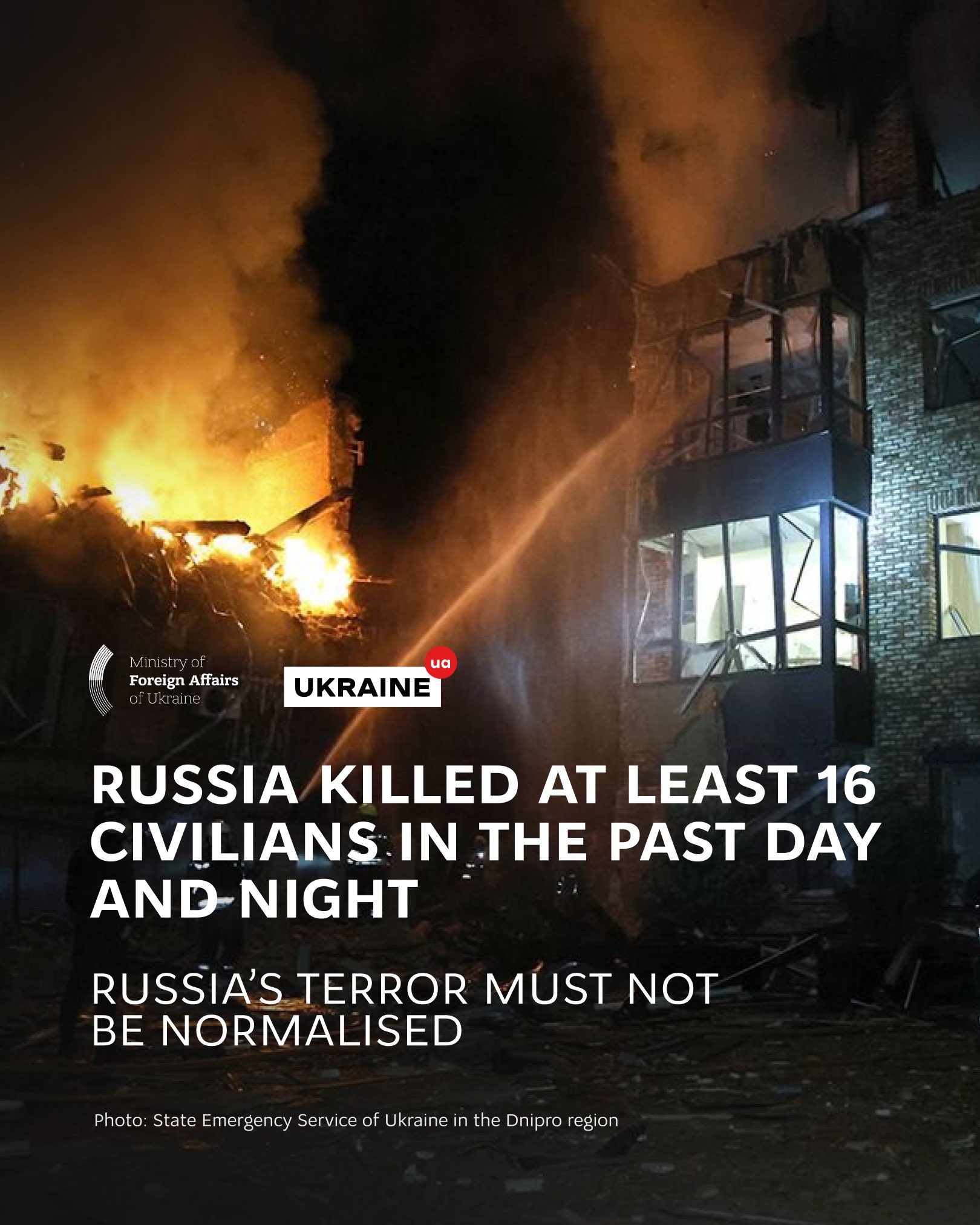 Russia Launches Massive Drone and Missile Attack Killing 16 Civilians