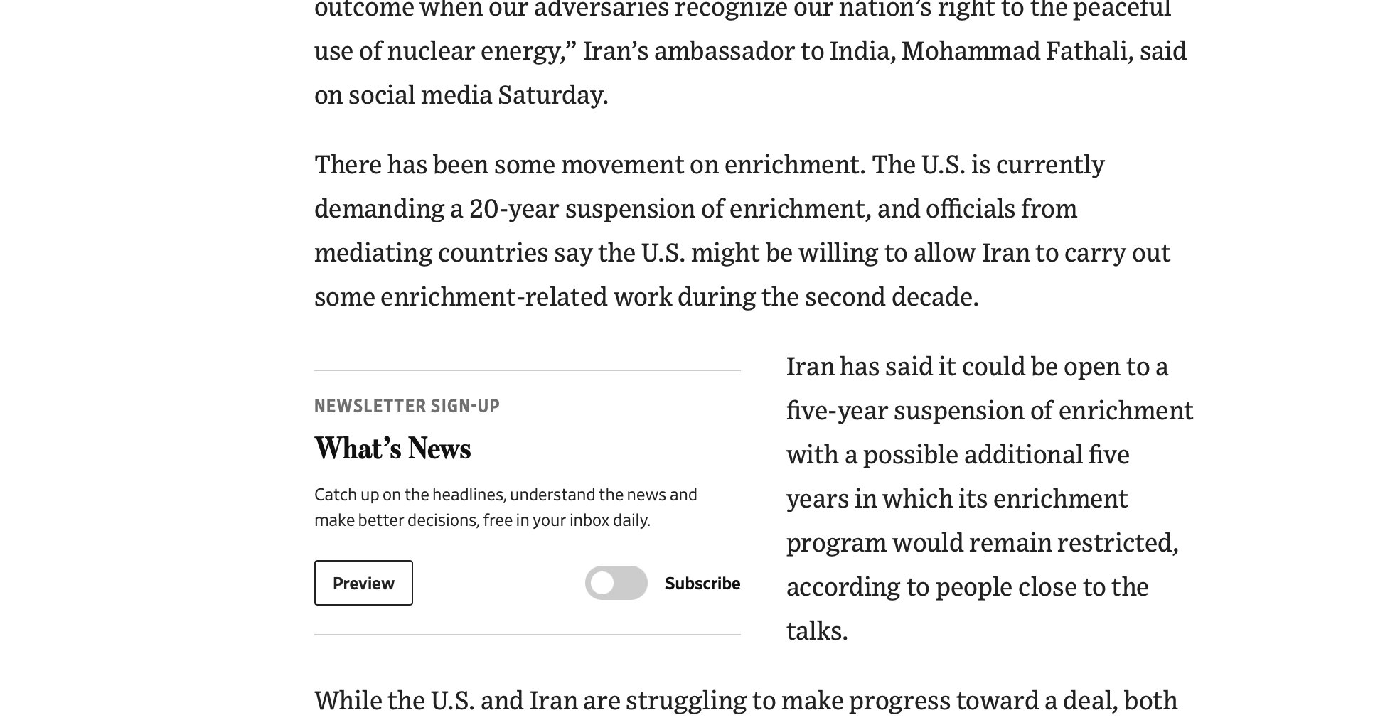 US and Iran Clash Over Uranium Enrichment Suspension Terms