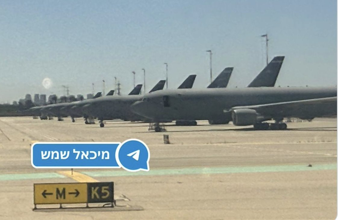 US Air Force Tankers Stationed at Ben Gurion Airport Israel
