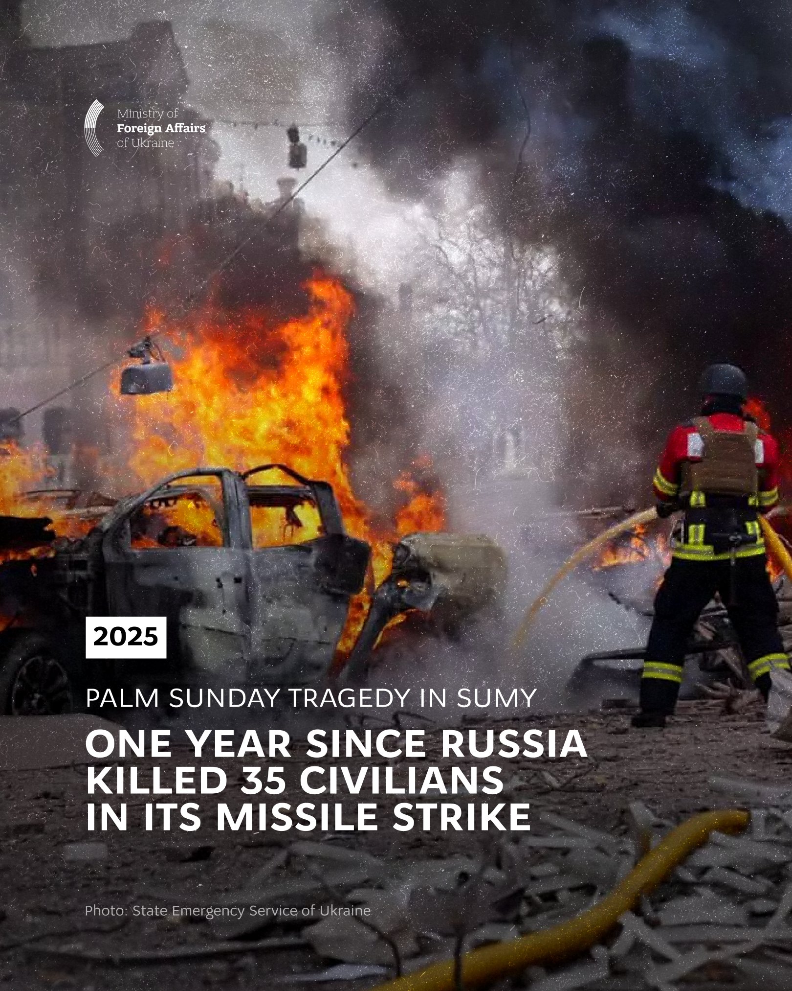 Russia Kills 35 in Sumy Missile Strike on Palm Sunday