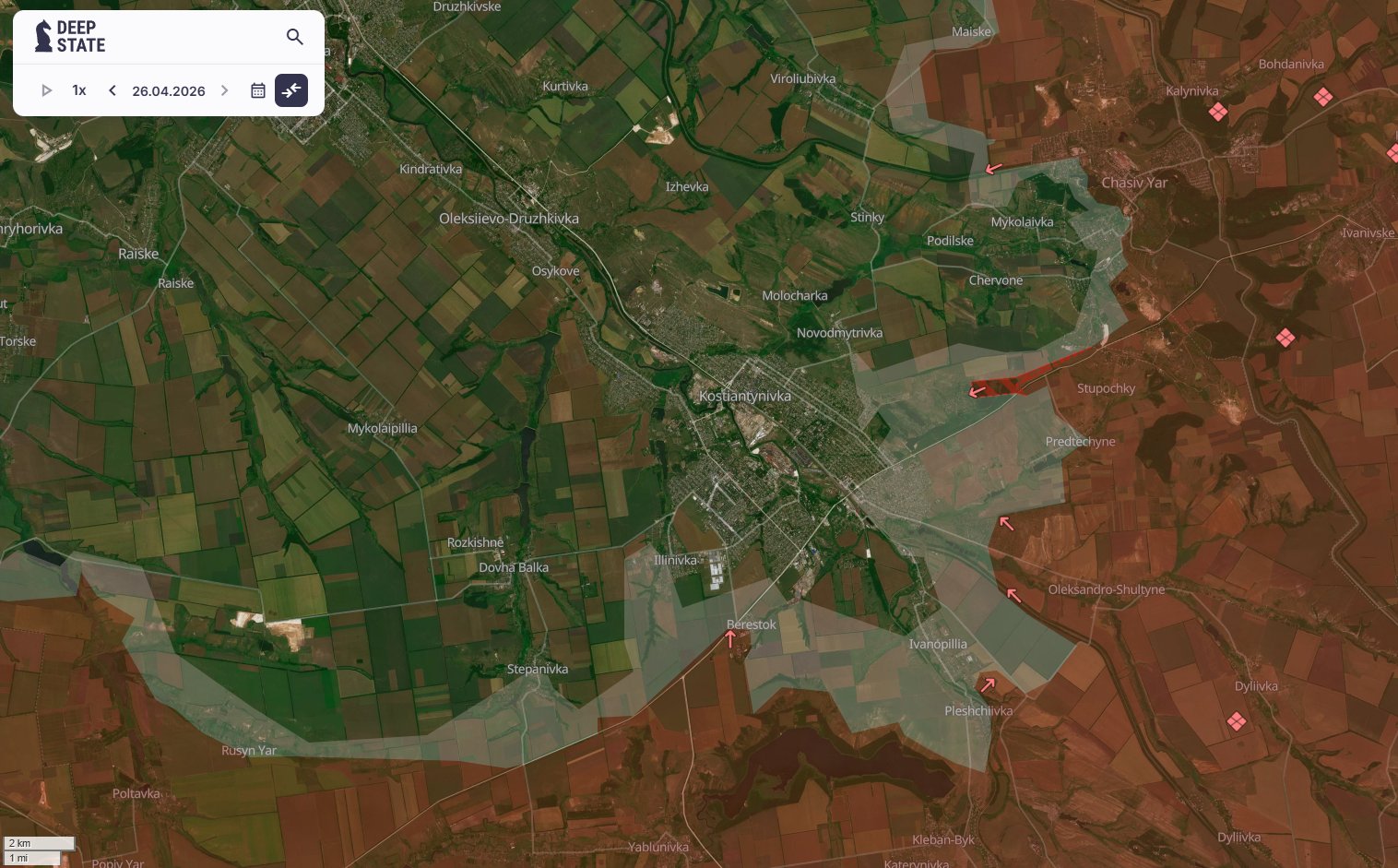 Updated Maps Show Russian Advances Near Four Ukrainian Towns