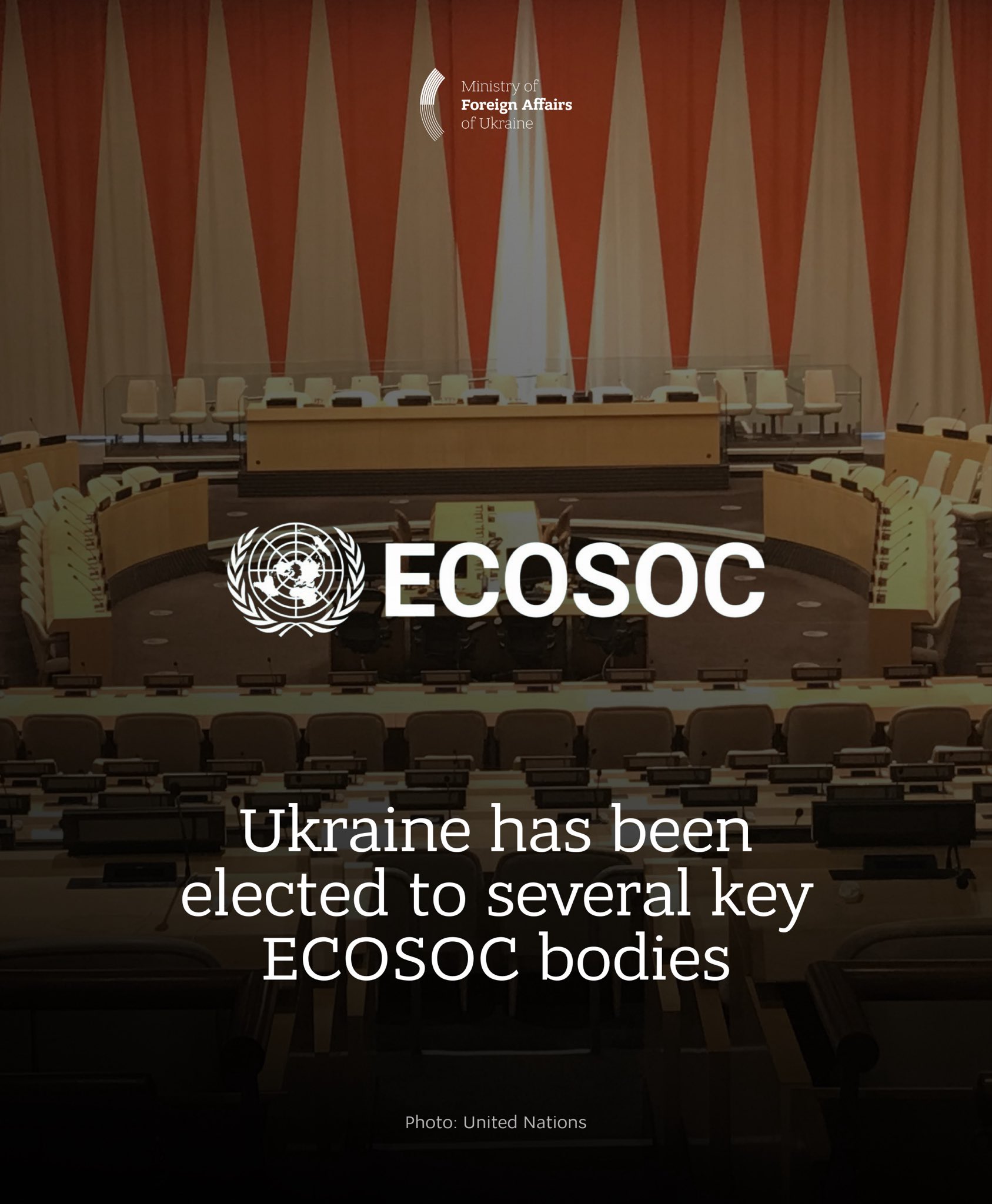 Ukraine Elected to Key ECOSOC Bodies at United Nations