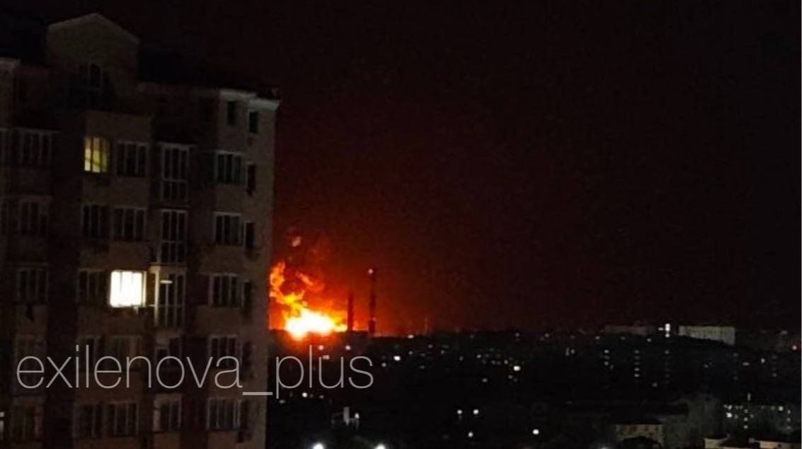 Drones Strike Oil Depot in Sevastopol, Causing Fire
