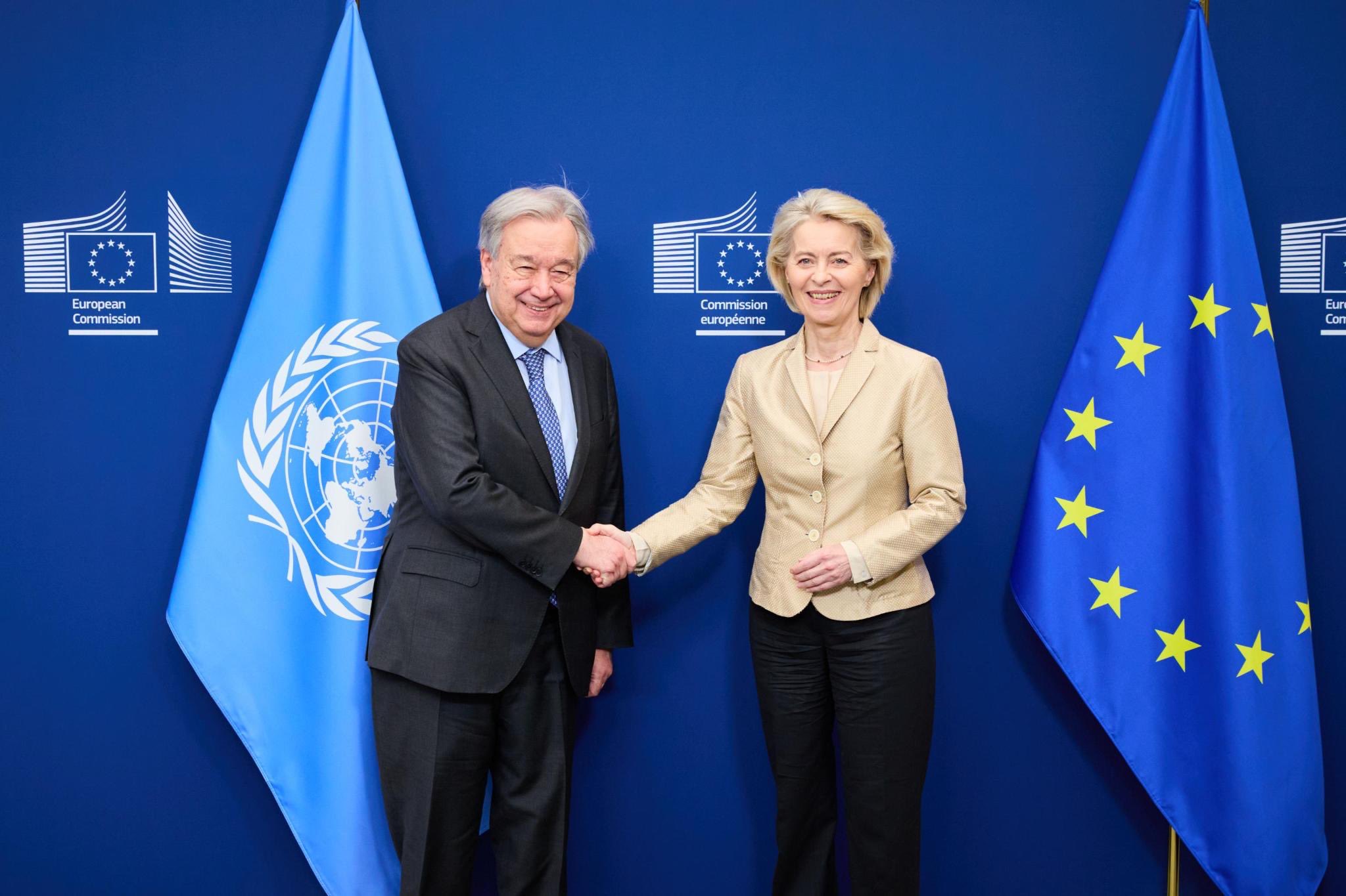 EU Leader Meets Guterres to Push Middle East De-escalation
