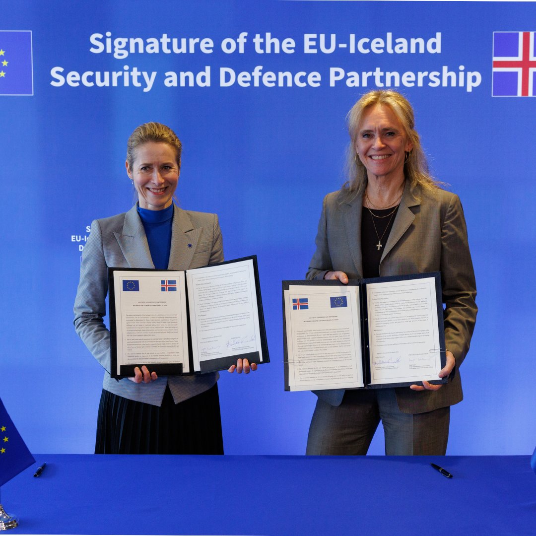 EU and Iceland Sign Security and Defence Partnership Agreement