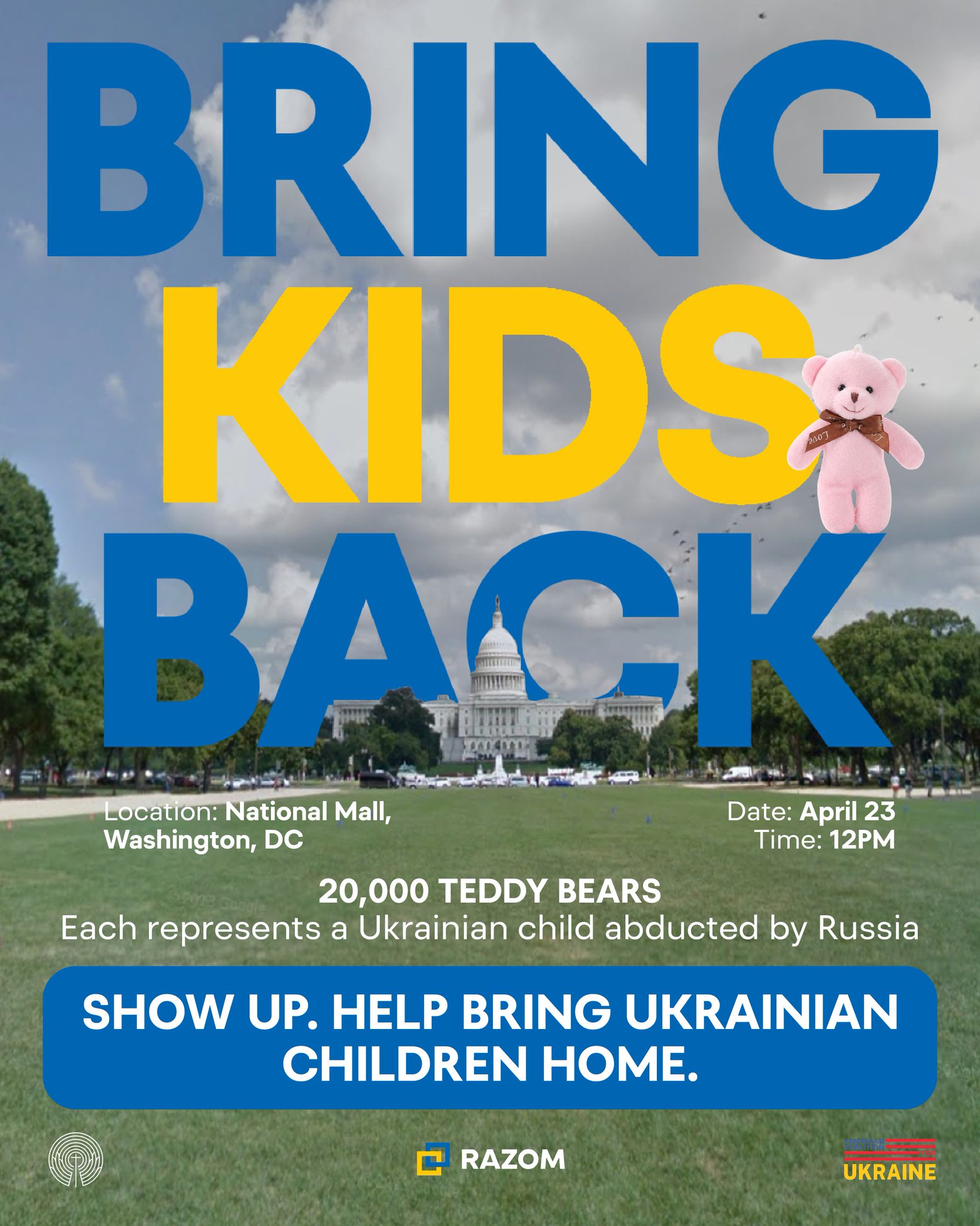20,000 Teddy Bears Demand Return of Ukraine’s Stolen Children