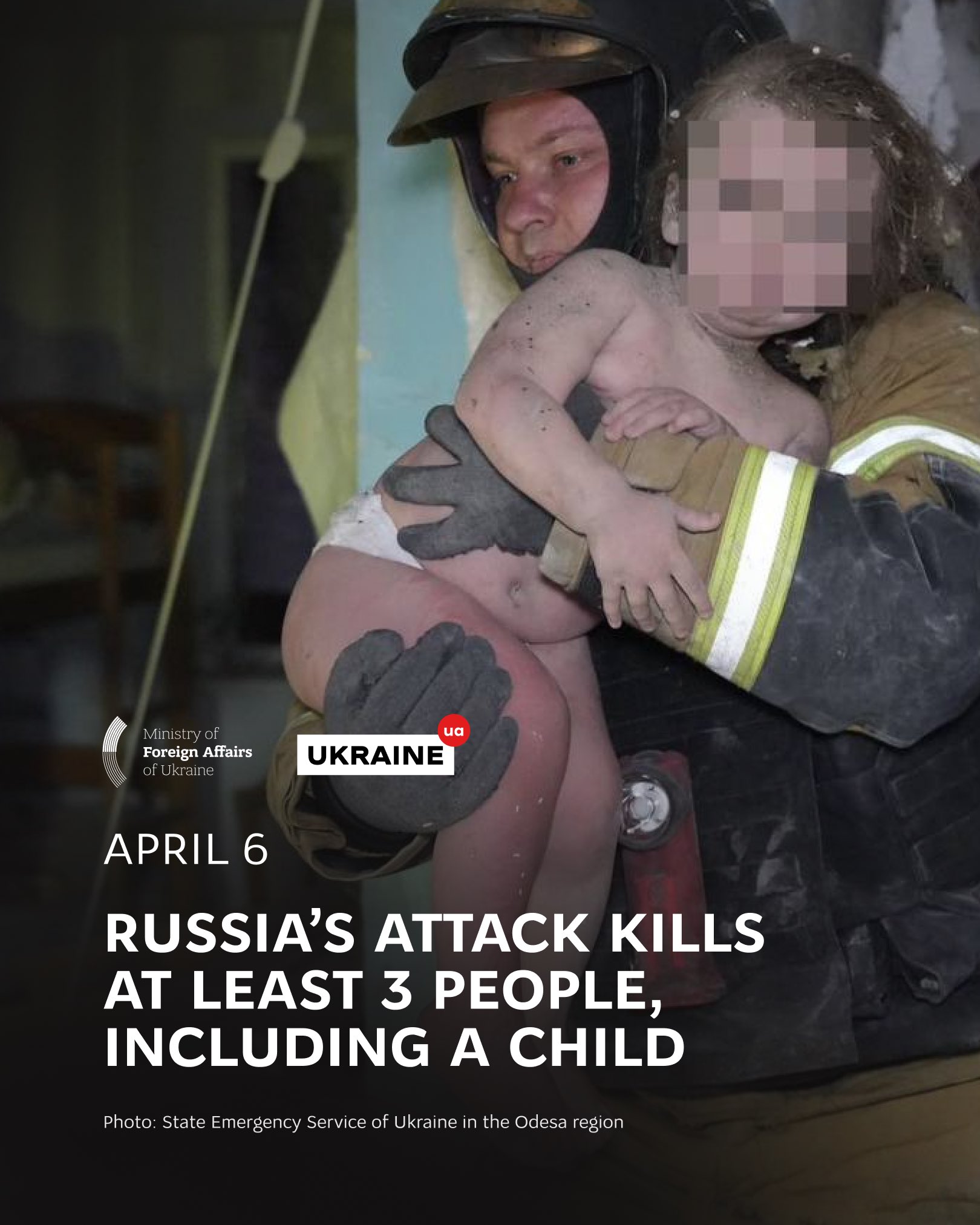 Russian Strike on Odesa Kills Three Including a Child
