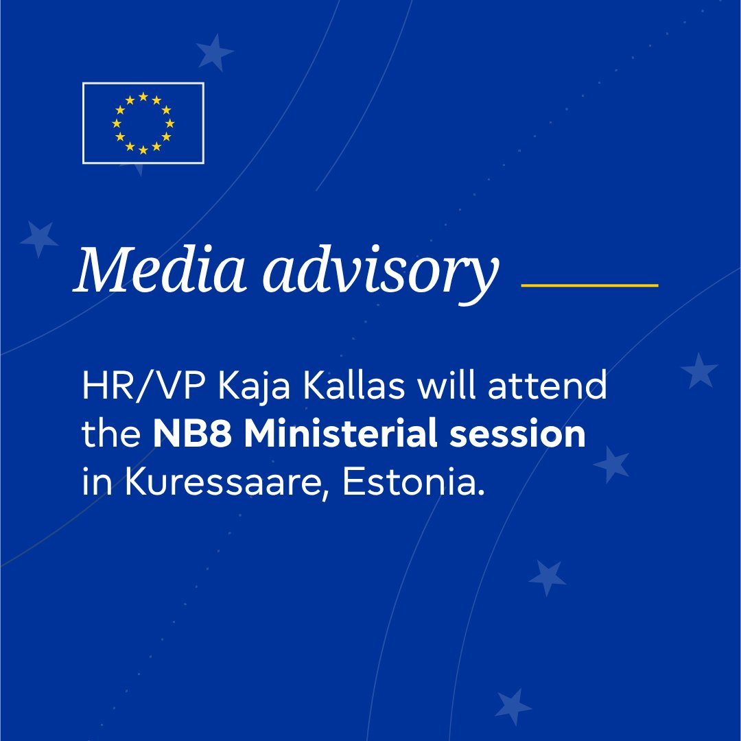 HR/VP Kallas Attends NB8 Ministerial Session in Kuressaare