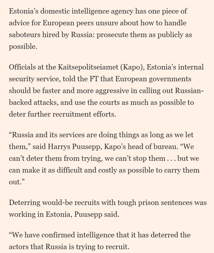 Estonia’s Kapo Urges Europe to Aggressively Counter Russian-Backed Attacks