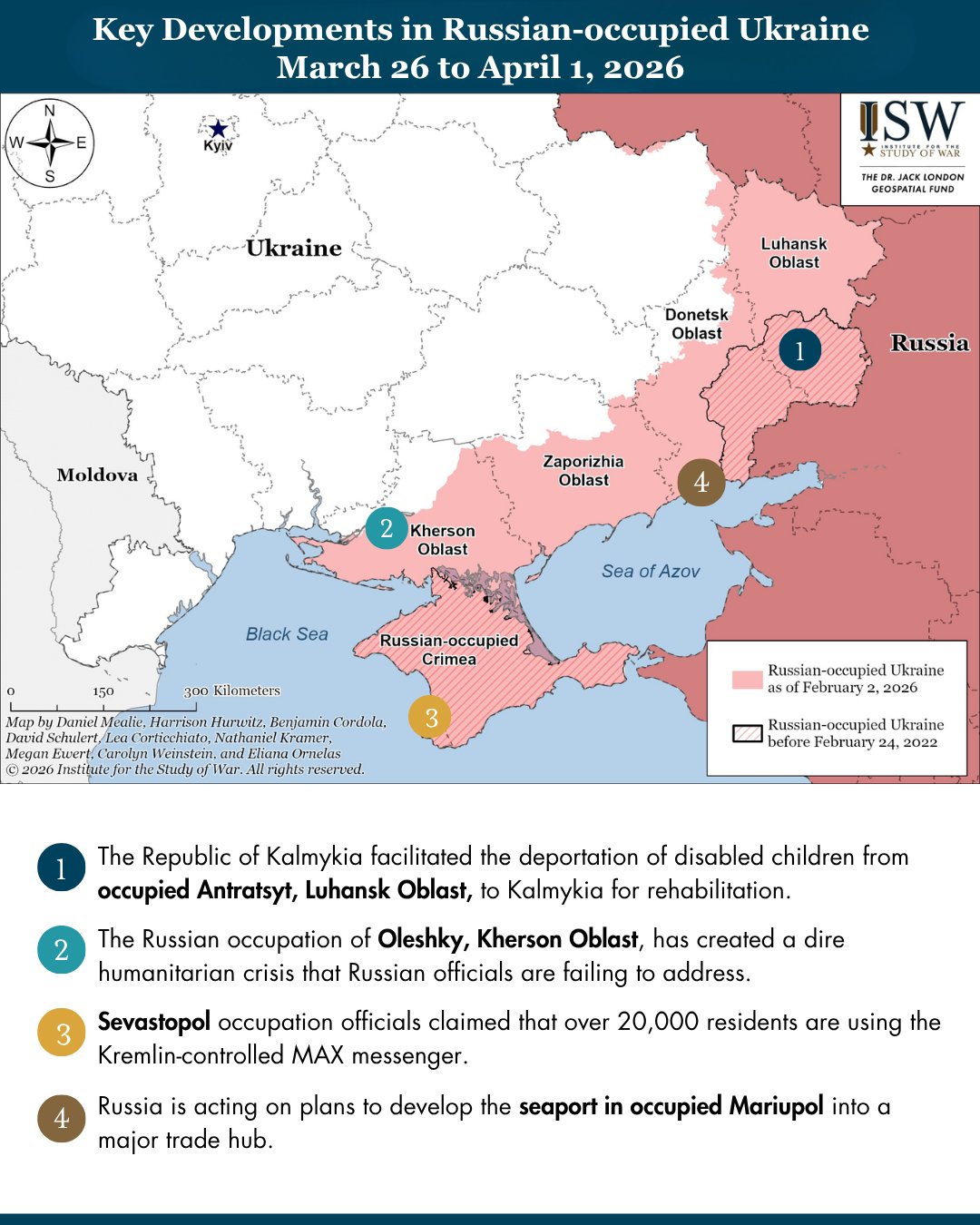 Russian Occupation Update April 2 2026 ISW Report
