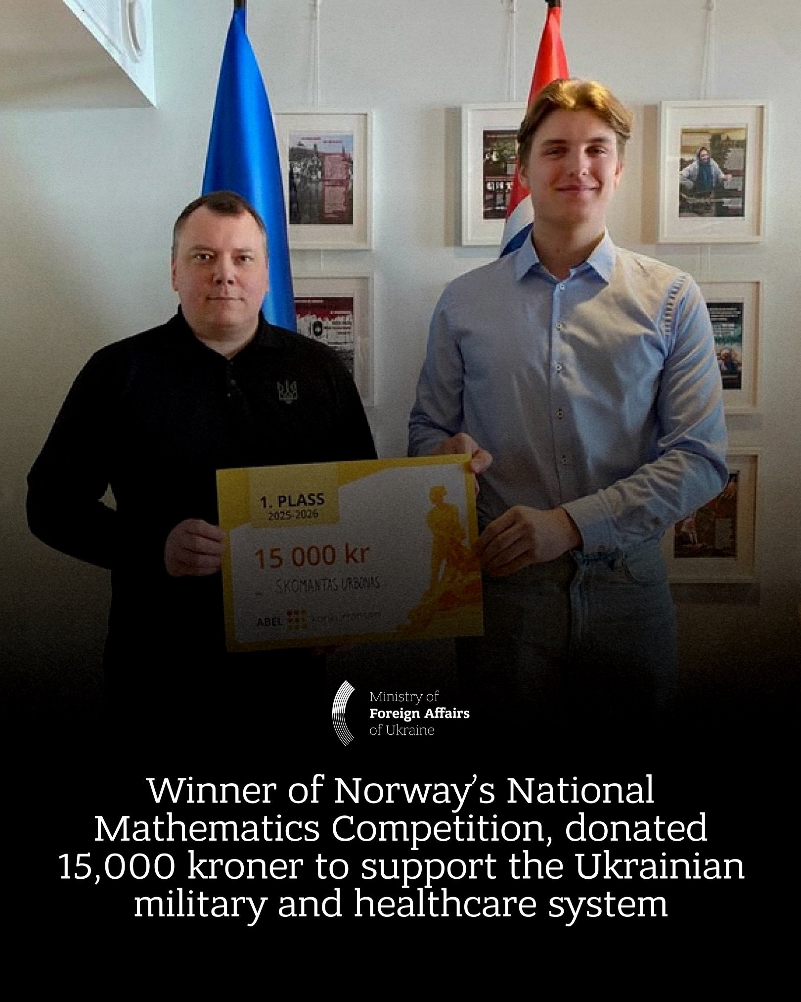 Math Competition Winner Donates Prize to Support Ukraine