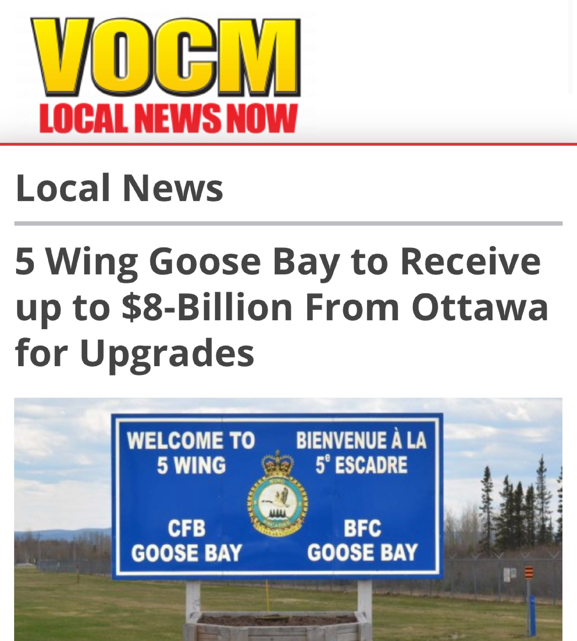 Canada’s Biggest Defence Investment in Newfoundland and Labrador History
