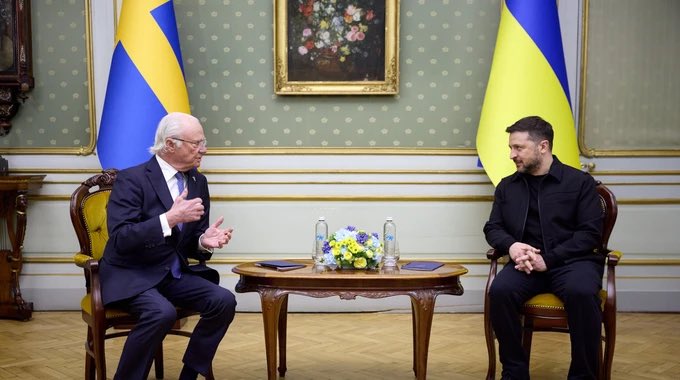 Zelenskyy Meets Swedish King to Discuss Ukraine Support and Defence