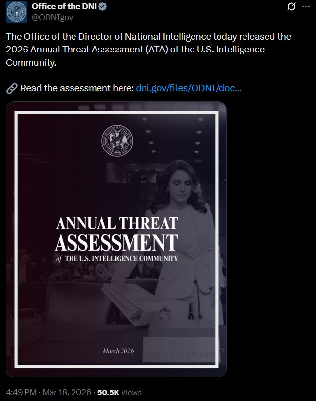 DNI Threat Assessment on Russia: Getting It Wrong Despite the Data