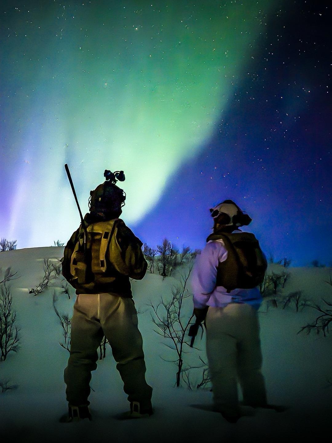 Norwegian Troops Witness Northern Lights During Cold Response Exercise