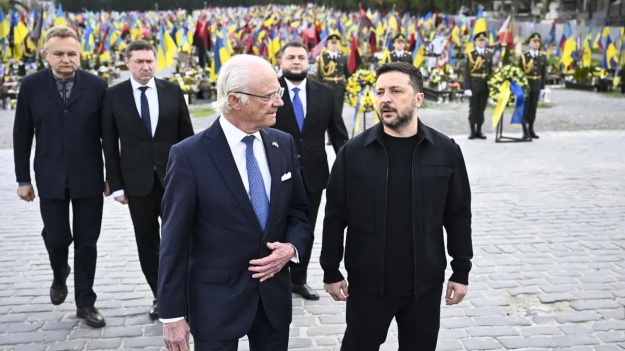 King of Sweden Arrives in Ukraine on Official Visit