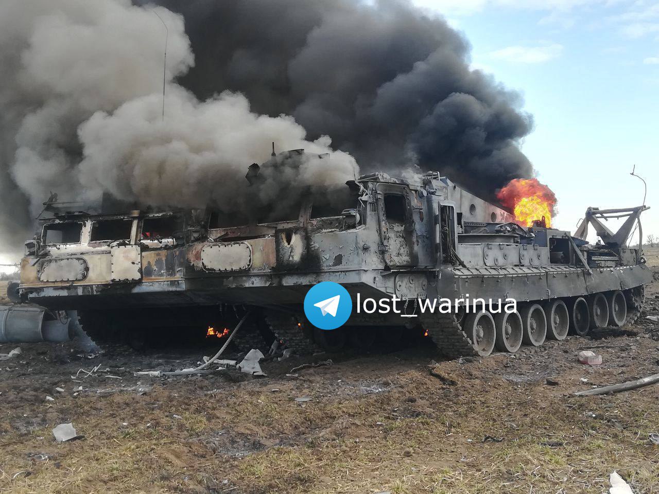 Destroyed Russian S-300V4 launcher and loader in Zaporozhye