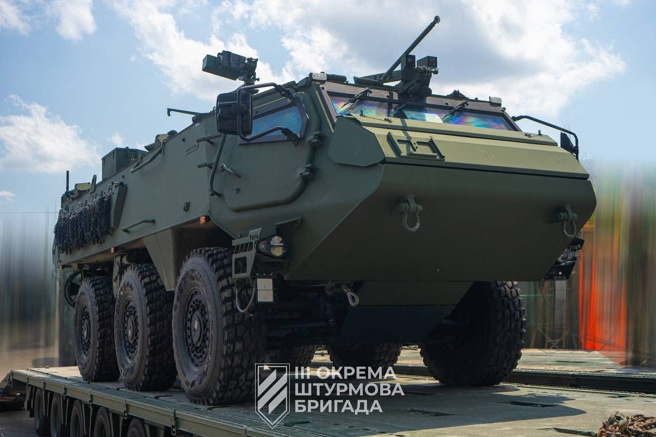 Patria 6×6 delivered by Latvia in service in the 3rd Assault Brigade