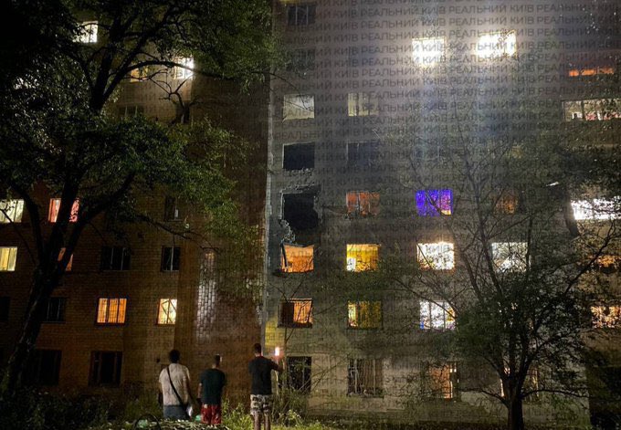 Russia drones and missiles strike Kyiv residential areas, student dorm damaged, civilians injured