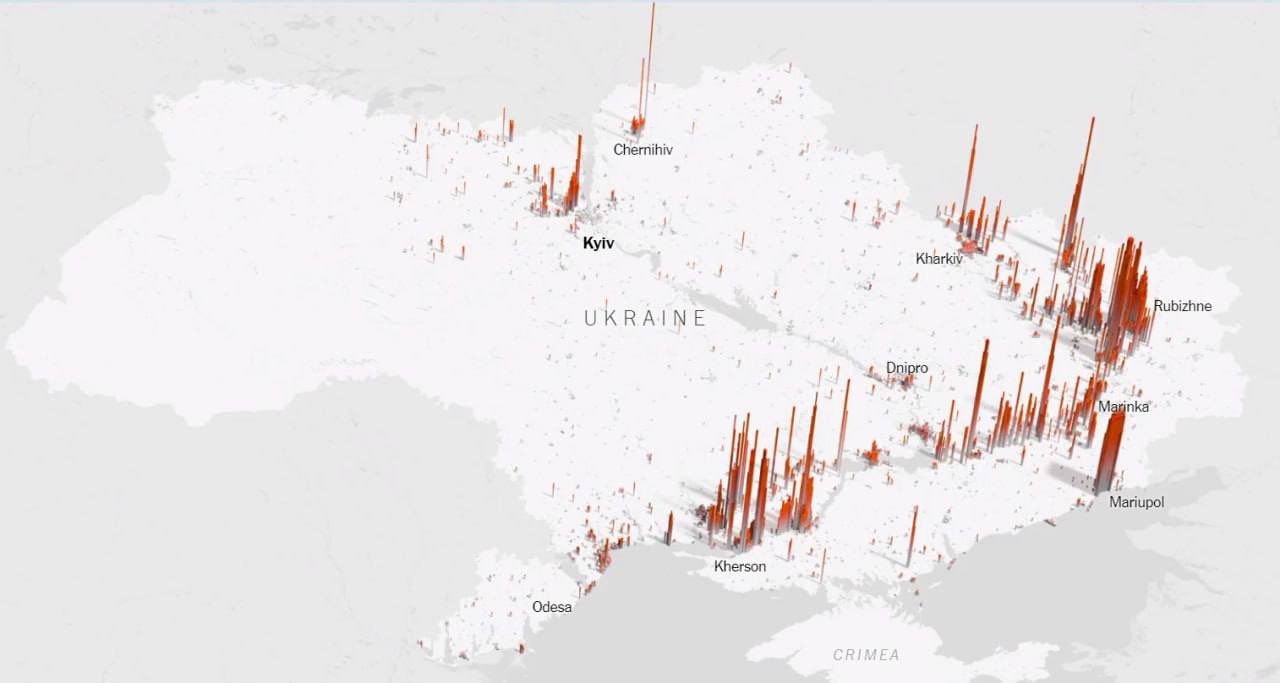 Russia destroyed 923 Geneva Convention-protected buildings in Ukraine
