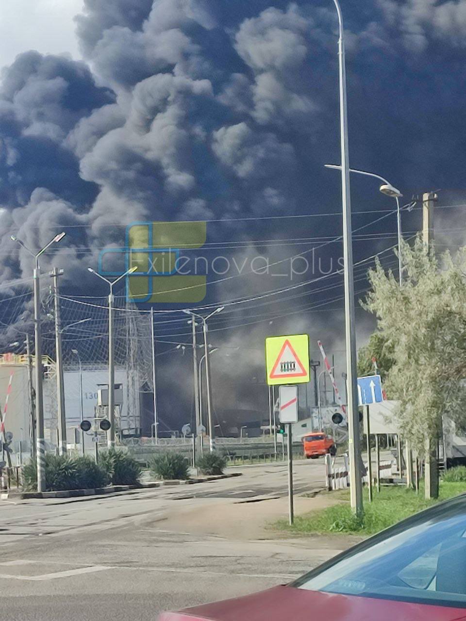 Fire at Feodosia oil depot after drone attack