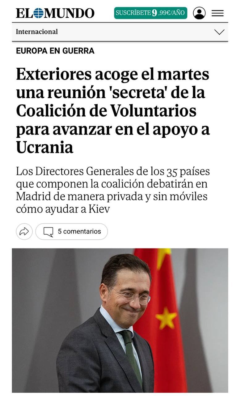 Secret meeting in Spain to aid Ukraine