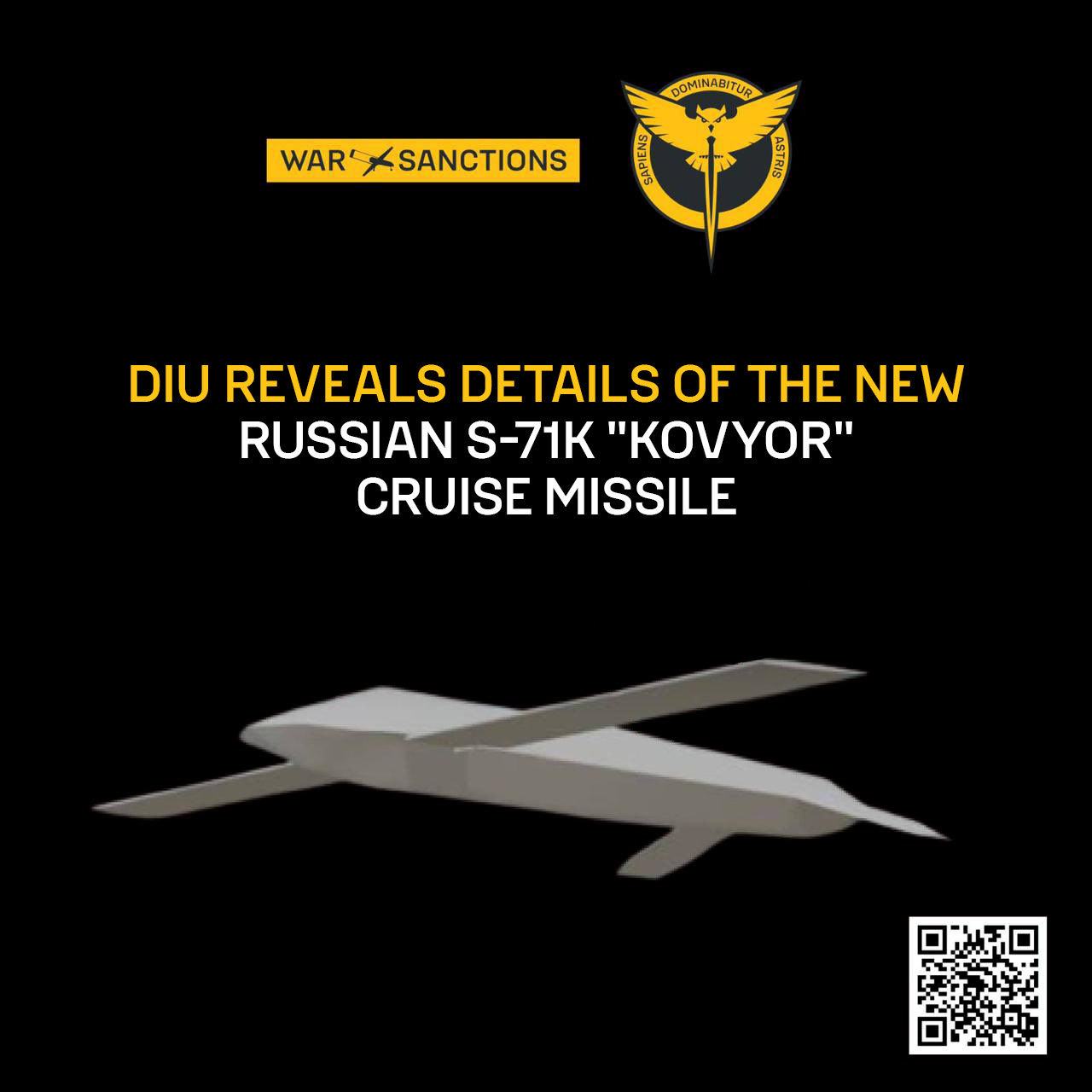 DIU publishes 3D model and details of Russia’s new S-71K ‘kovyor’ missile