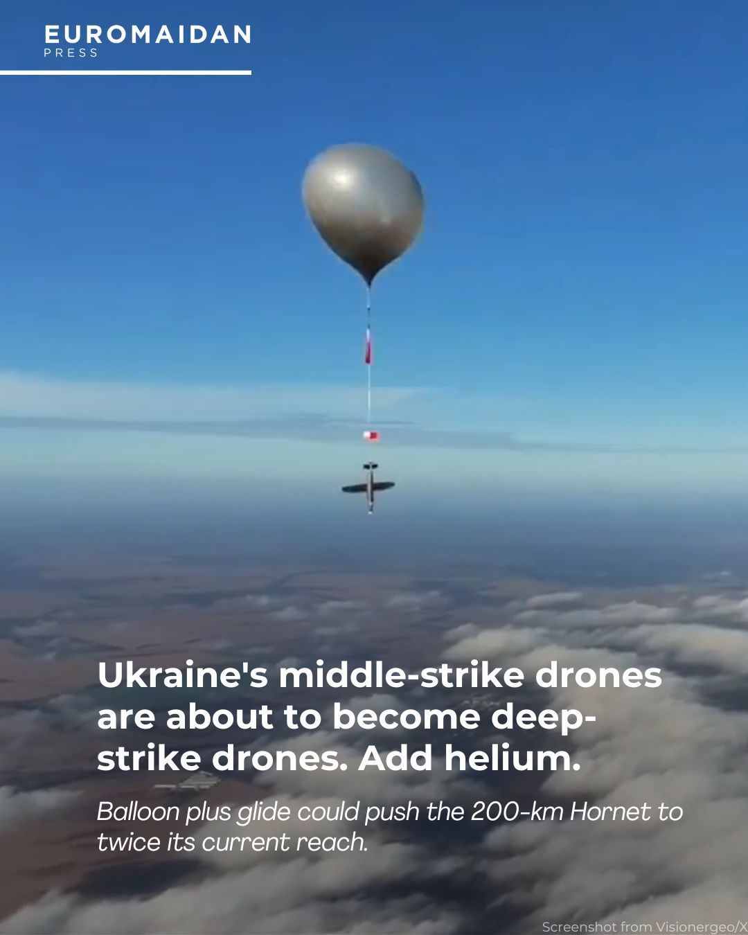 Ukraine’s AI drones fly twice as far using helium balloons for extended range
