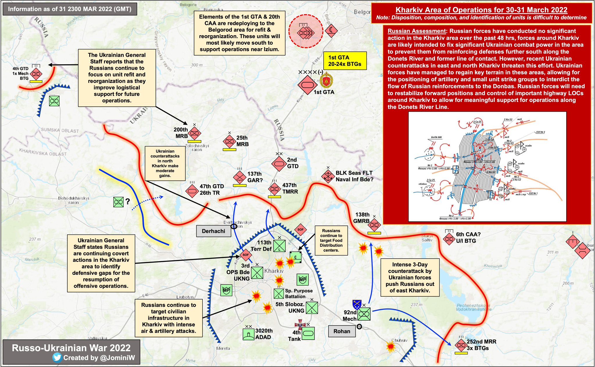 Ukrainian forces regain ground near Kharkiv