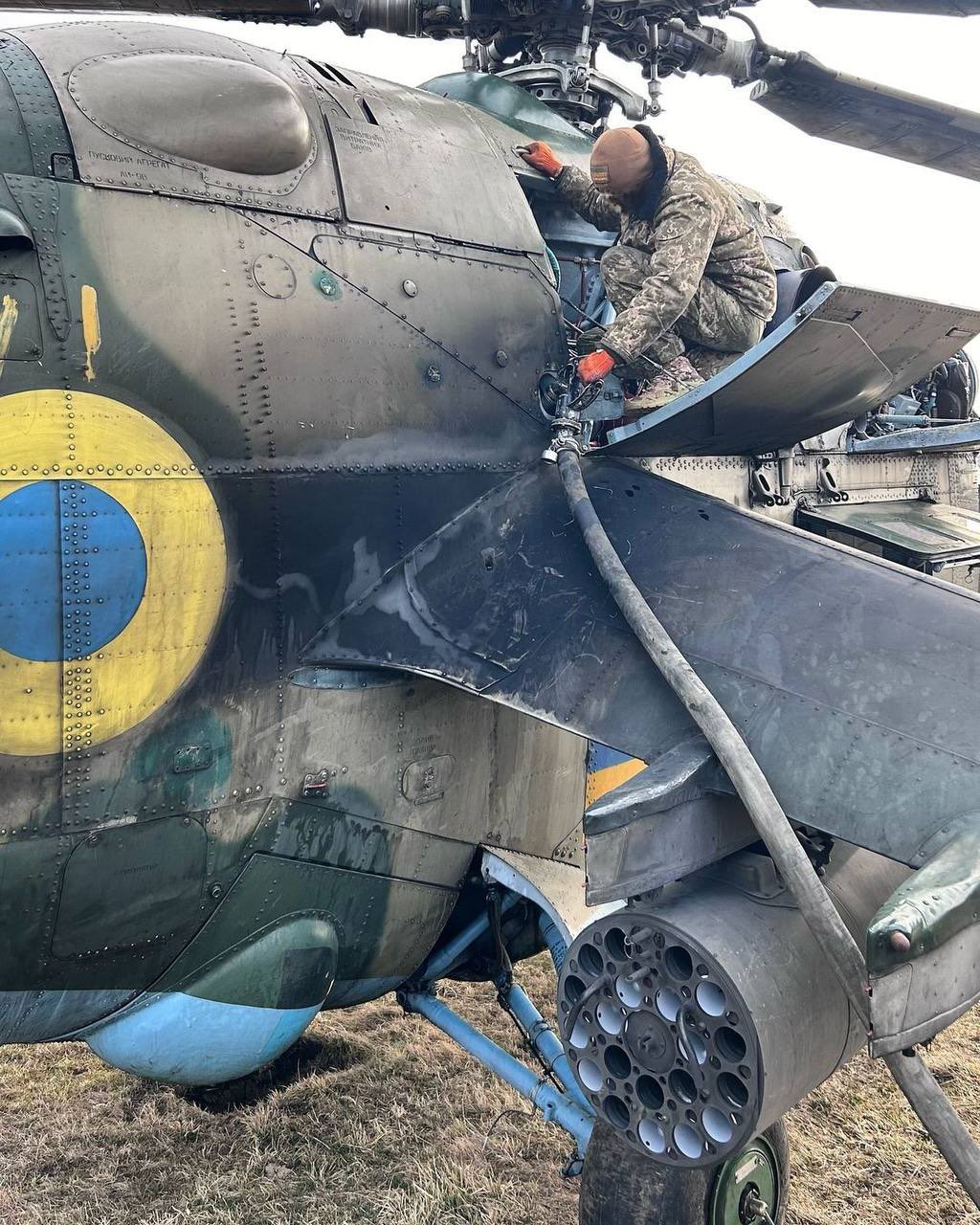 Ukrainian Mi-24P ready for combat mission