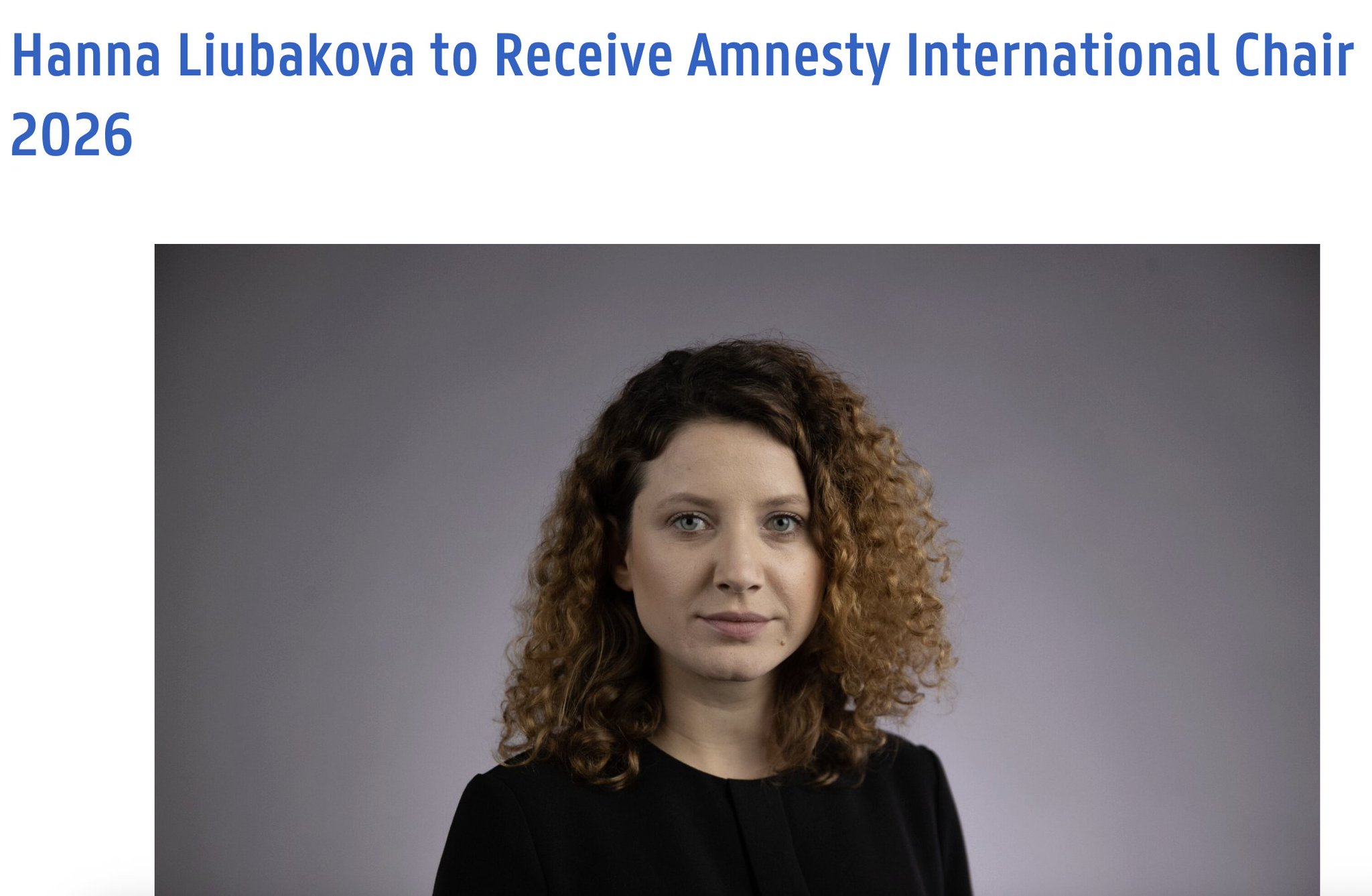 Author Honoured with Amnesty International Chair Award