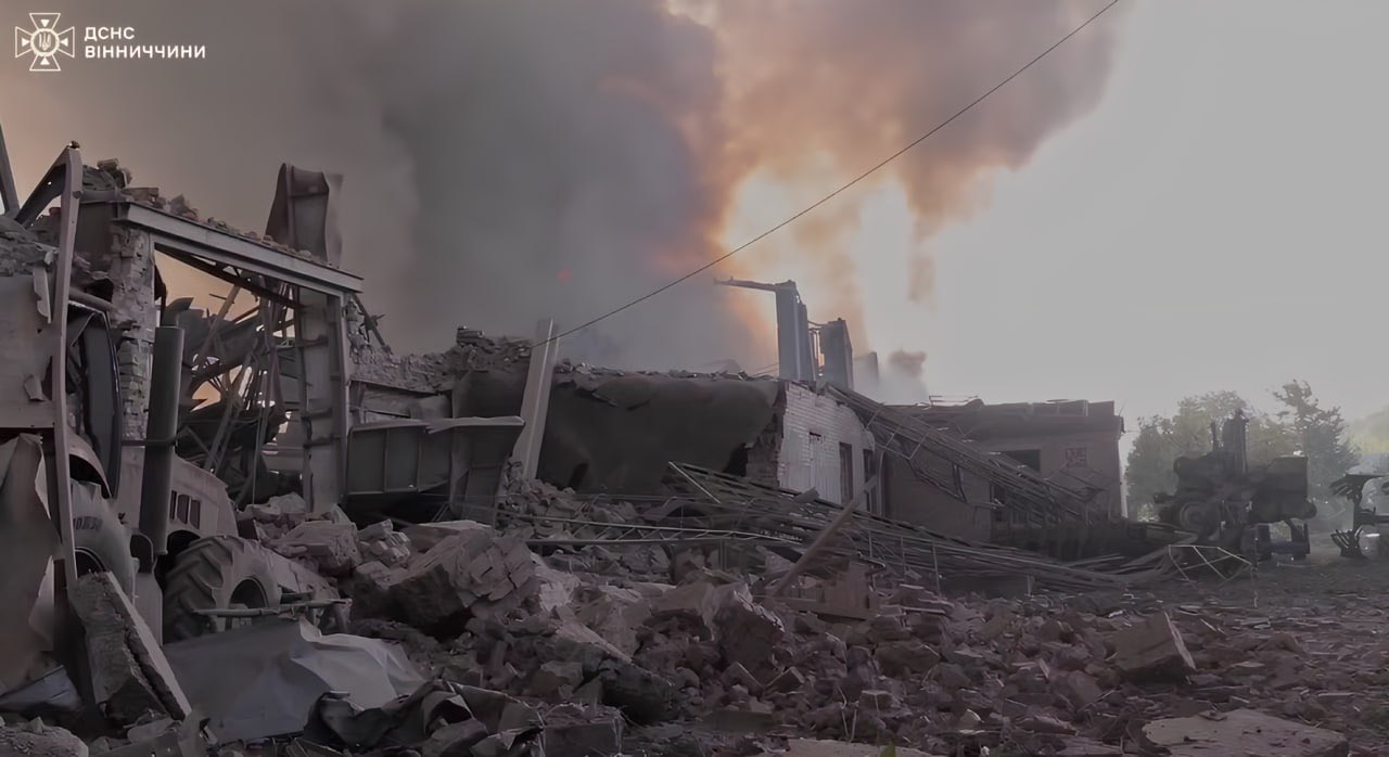 Russian massive missile and drone attack on Vinnytsia