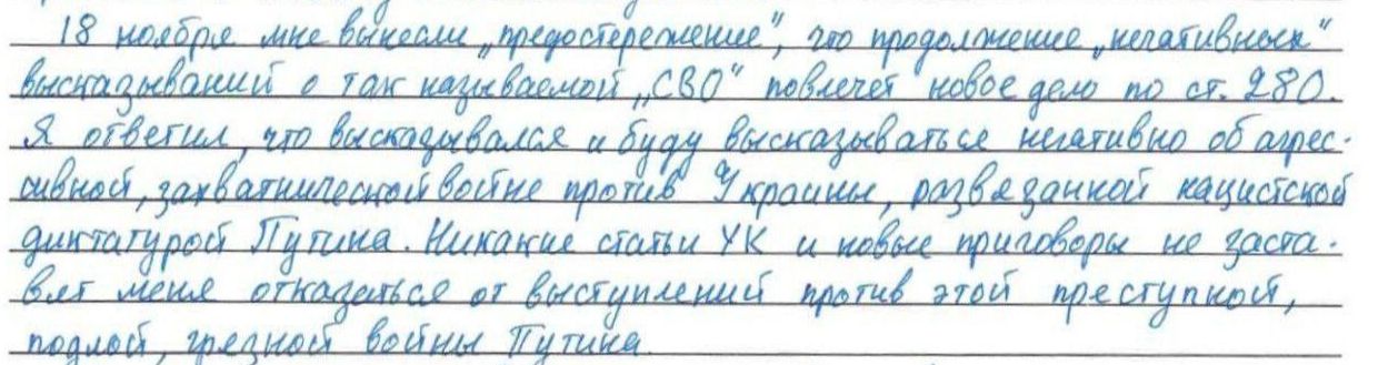 Russian activist defies warning, denounces Putin’s war
