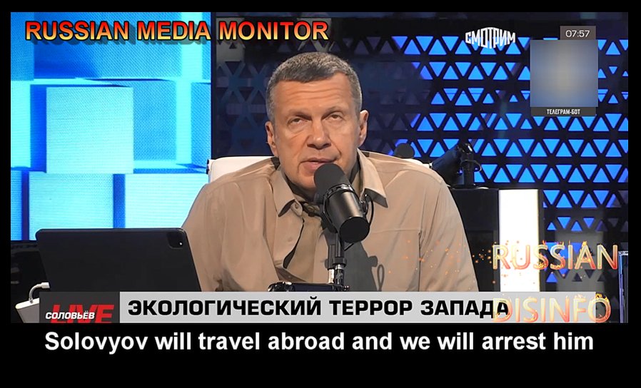 Solovyov responds to ICC arrest warrants