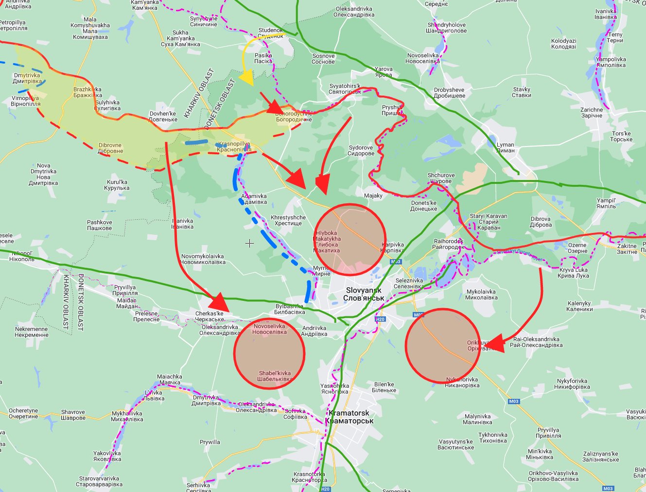 RU’s potential northern assault plan: Encirclement and supply line blockades