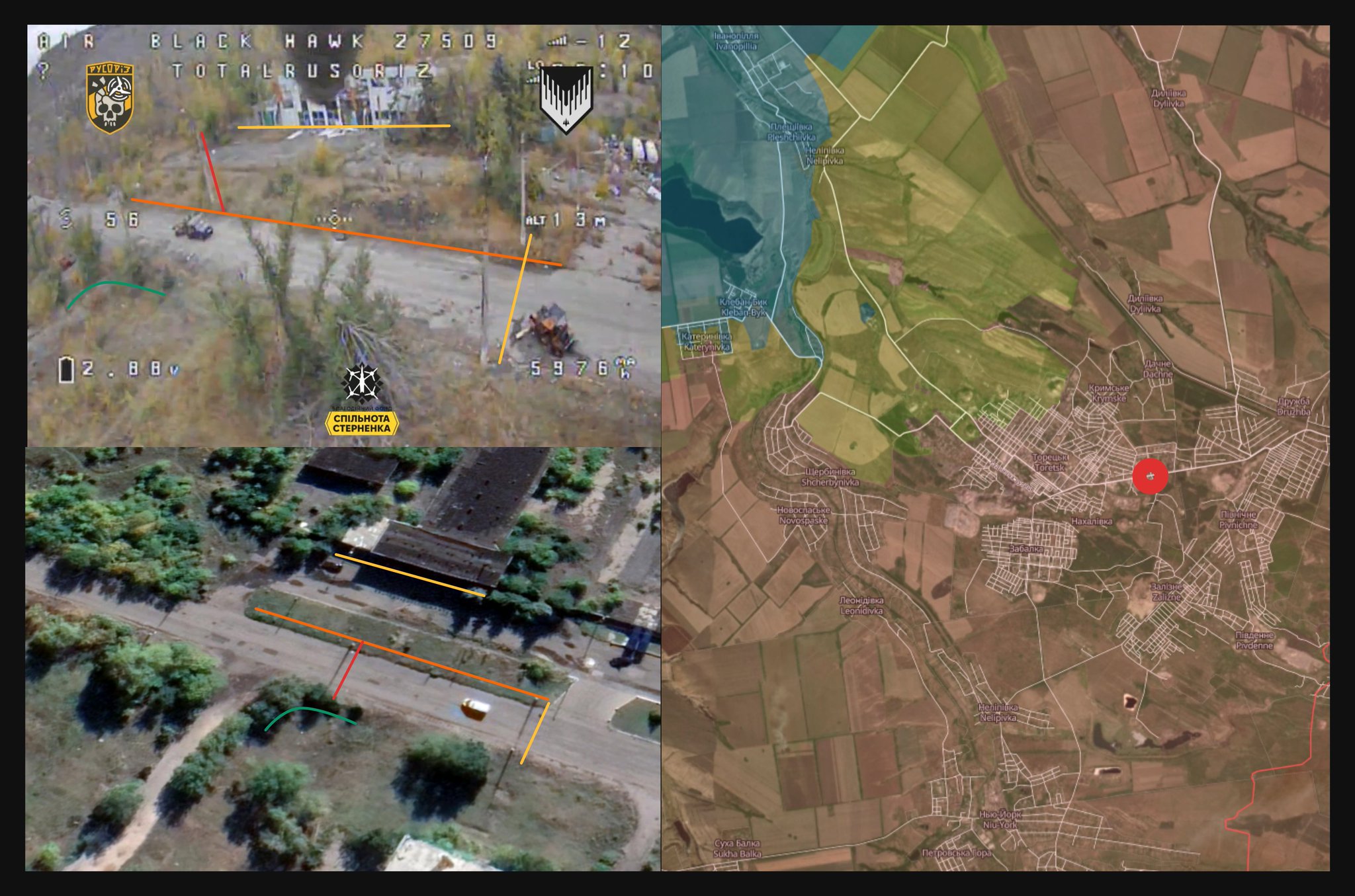 Aerial Reconnaissance and Collision in Toretsk