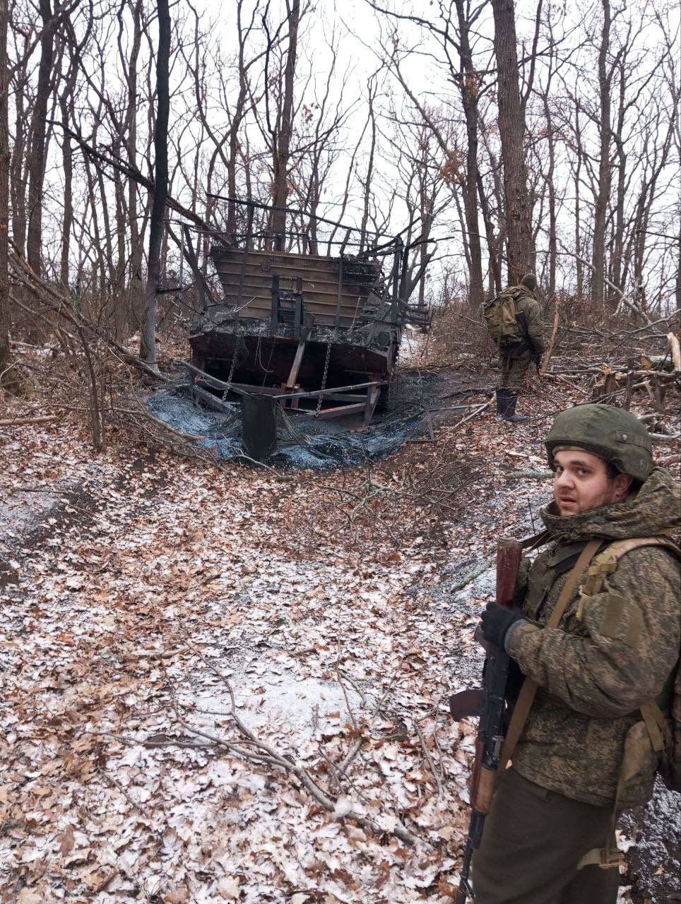 Destroyed Russian BMP-2 in Kharkiv region