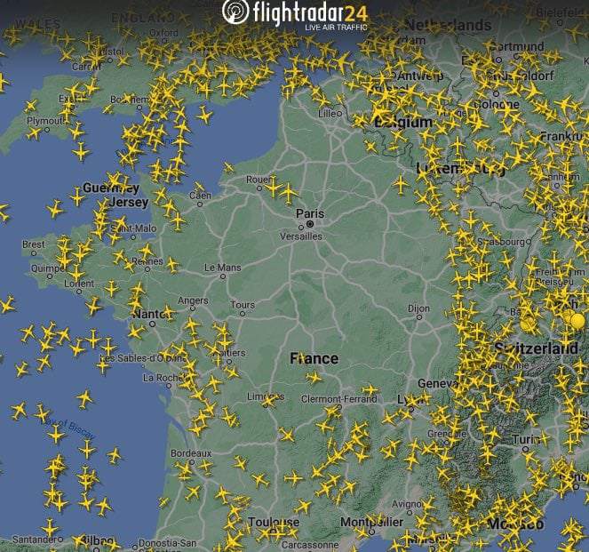 Two air exclusion zones in European airspace