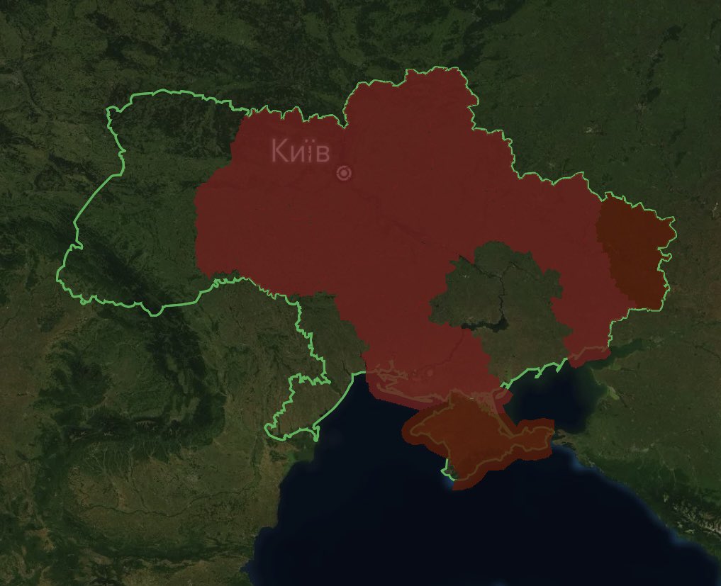 16 out of 25 Ukrainian regions still in bomb shelters