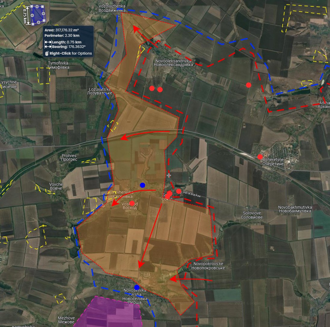 Deepstate: Russian gains lack geolocated video, one new video from ‘trump colored’ area.