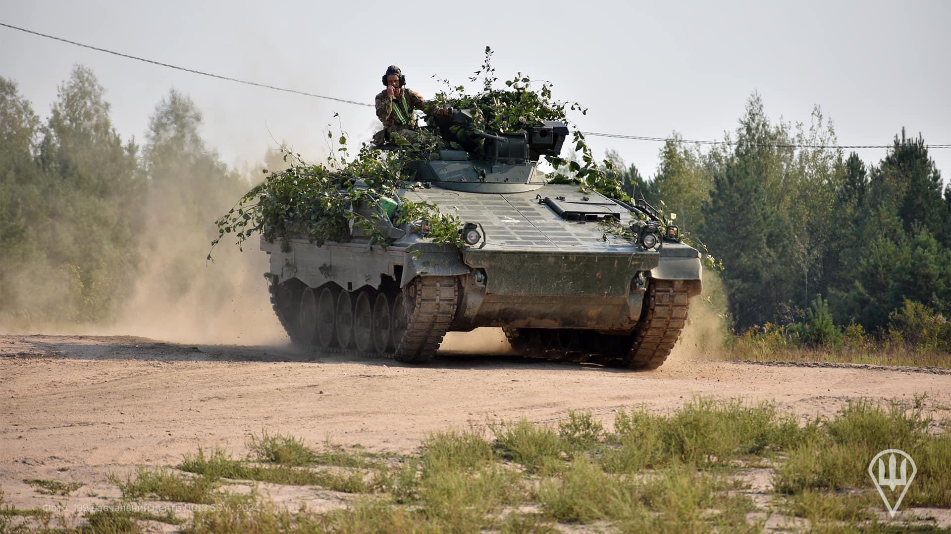 German Marder 1A3 IFV during Ukrainian training