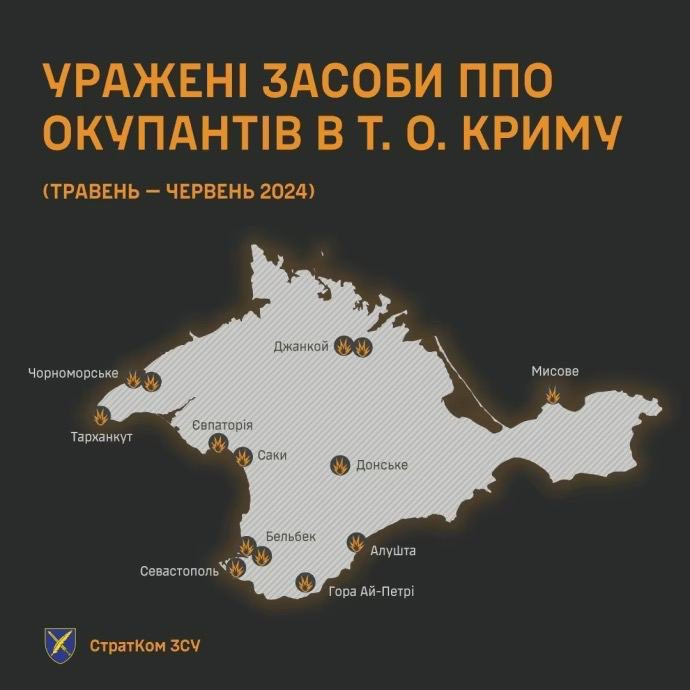 Ukraine destroys 15 air defense systems in Crimea