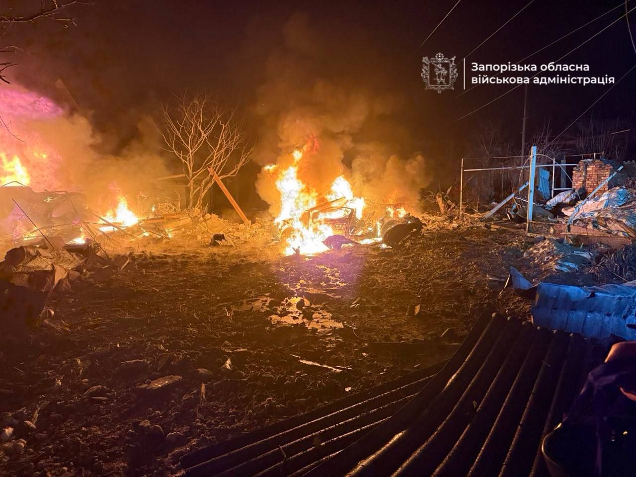 Russian drone kills three, damages homes in Zaporizhzhia residential area