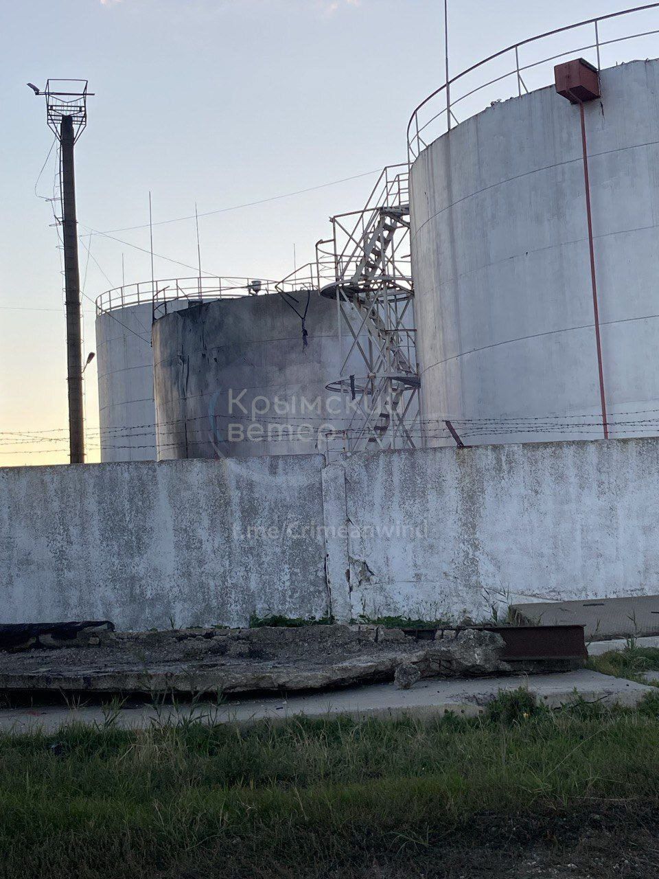 Réservoir de tank brûlé repéré à Djankoï