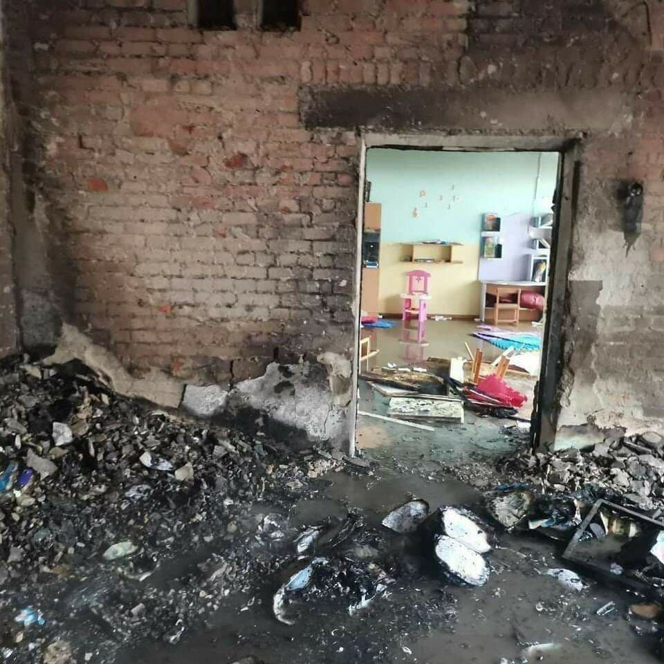 Russian missile hits a kindergarten in Chernihiv