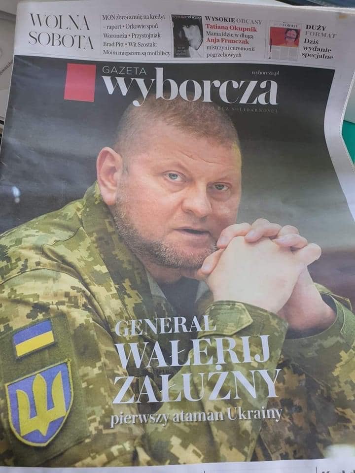 Polish Gazeta Wyborcza names Zaluzhnyi first ataman of Ukraine
