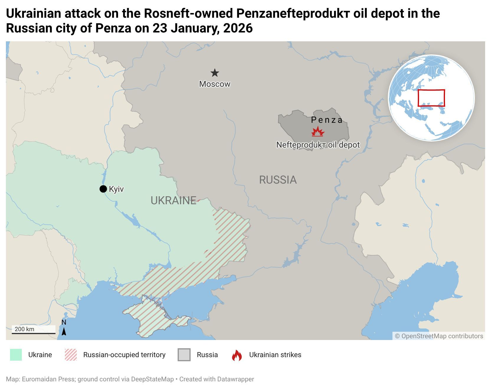 Ukrainian drones hit Rosneft oil depot in Penza